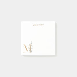 M Monogram Floral Aangepaste notities Post-it® Notes
