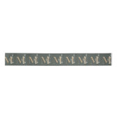 M Monogram Floral Satin Ribbon Satijnen Lint (Voorkant)