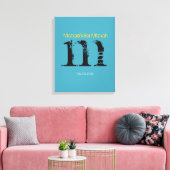 M Monogram Initiaal Bar Bat Mitzvah Sign-In Board Canvas Afdruk (Insitu (Woonkamer))