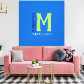 M Monogram Initiaal Bar Bat Mitzvah Sign-In Board Canvas Afdruk (Insitu (Woonkamer))