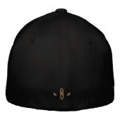 M Monogram Initiaal Combineert Klassieke Flexfit W Geborduurde Pet (Achterkant)