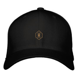 M Monogram Initiaal Combineert Klassieke Flexfit W Geborduurde Pet