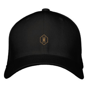 M Monogram Initiaal Combineert Klassieke Flexfit W Geborduurde Pet