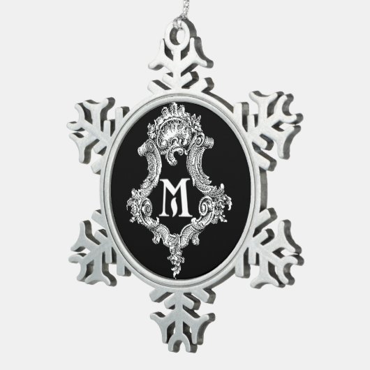 M Monogram Initiaal Ornament (Rechts)