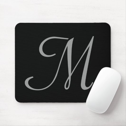 M : Monogram M Elegant Mousepad - Letter Initiaal Muismat (Met muis)