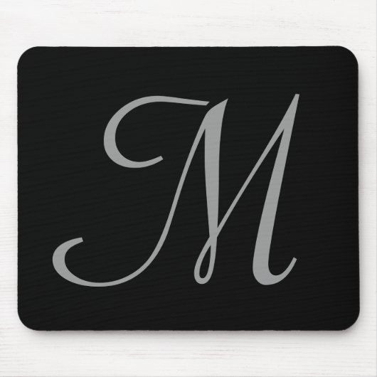 M : Monogram M Elegant Mousepad - Letter Initiaal Muismat (Voorkant)
