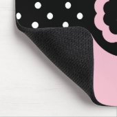 M: Monogram M Gedroogde roze & witte mousepad Muismat (Hoek)