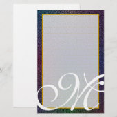 M Monogram "Metallic Black" fijn geblindeerde bank Briefpapier (Voorkant / Achterkant)