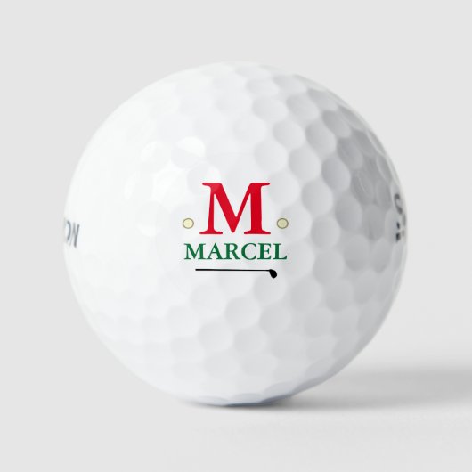 M Monogram om golfballen te identificeren (Voorkant)