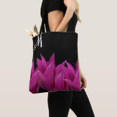  M monogram roze bloementrendy boho Tote Bag (Dichtbij)