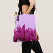  M monogram  roze floral stijlvol Tote Bag (Dichtbij)