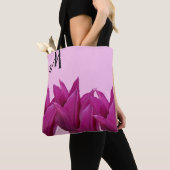  M monogram  roze floral stijlvol Tote Bag (Dichtbij)