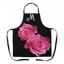  M monogram  roze rozenbloem