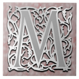M Monogram "Silver Stone" keramische Tegel Tegeltje
