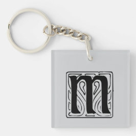 M Monogramm schwarz Sleutelhanger