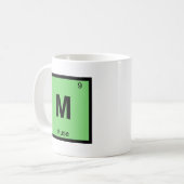 M - Muse Greek Chemistry Periodic Table Symbol Koffiemok (Voorkant links)