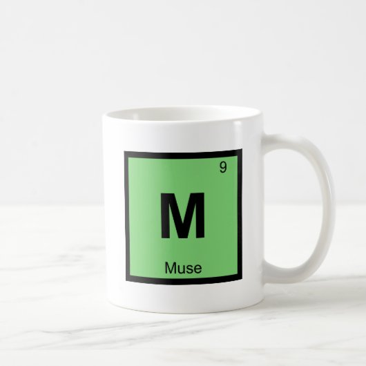 M - Muse Greek Chemistry Periodic Table Symbol Koffiemok (Rechts)
