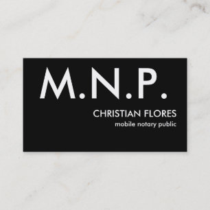 M.N.P., CHRISTELIJKE FLORES, mobiele notaris publi Visitekaartje