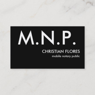 M.N.P., CHRISTELIJKE FLORES, mobiele notaris publi Visitekaartje