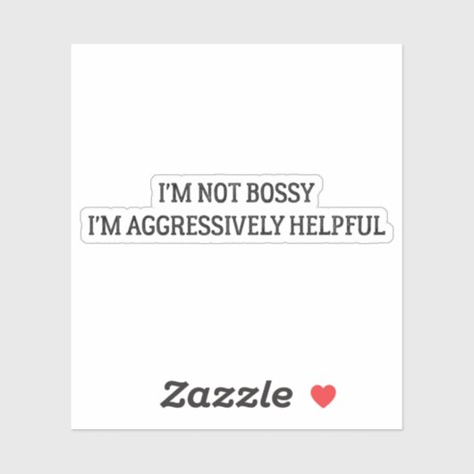 M niet bazig sticker, grappige moeder stickers (Vel)