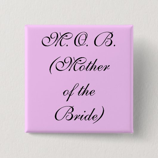 M.O.B. Knoop Vierkante Button 5,1 Cm (Voorkant)