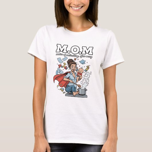 M.O.M multitasking meester, vaak rommelig T-shirt (Voorkant)