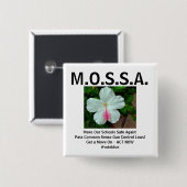 M.O.S.A. Knoop Vierkante Button 5,1 Cm (Voorkant /achterkant)