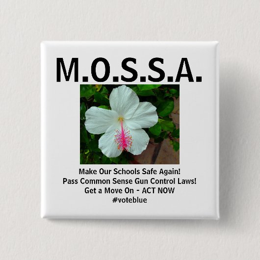 M.O.S.A. Knoop Vierkante Button 5,1 Cm (Voorkant)