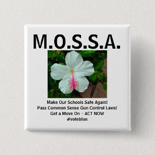 M.O.S.A. Knoop Vierkante Button 5,1 Cm