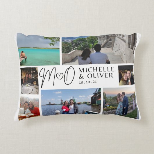 M+O trouwdag Accent Kussen (Voorkant)