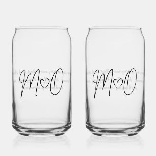 M+O trouwdag Blikvorm Glas