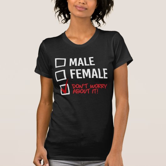 M of V? Maakt niet uit T-shirt (Voorkant)