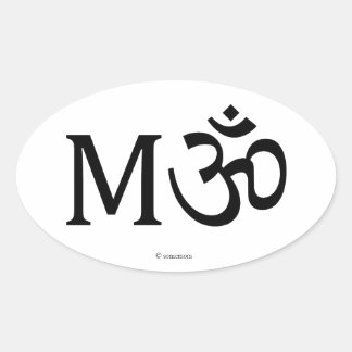M-OM, yogamama, ovale sticker