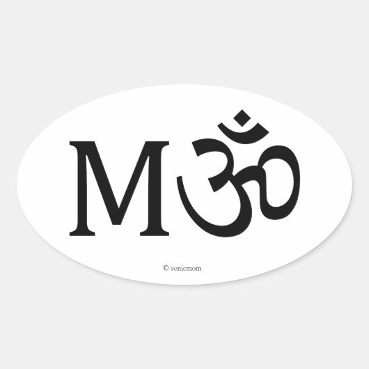 M-OM, yogamama, ovale sticker (Voorkant)
