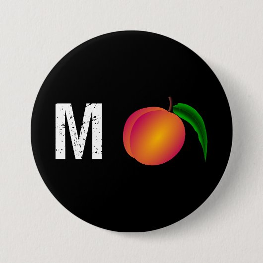 M-Peach Impeach Anti-Trump Ronde Button 7,6 Cm (Voorkant)