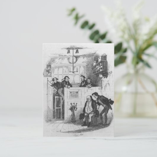 M. Pickwick en SAM in het kantoor van de procureur Briefkaart (Staand voorkant)
