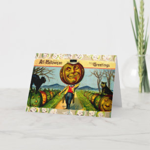 M. Pumpkin (de Vintage Kaart van Halloween)