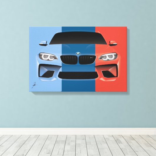 M-Racing M2 Art Canvas Afdruk (Insitu (Houten vloer))