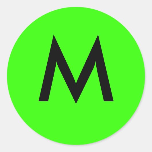 M RONDE STICKER (Voorkant)