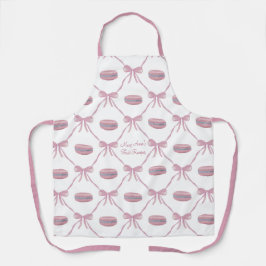 M Roze Macarons met franje Coquette Strik Schort