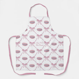 M Roze Macarons met franje Coquette Strik Schort