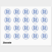 M&S logo blauw Ronde Sticker (Vel)