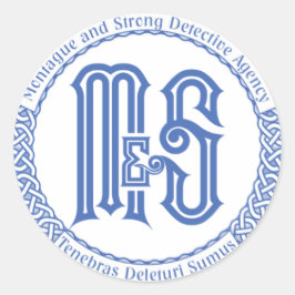 M&S logo blauw Ronde Sticker