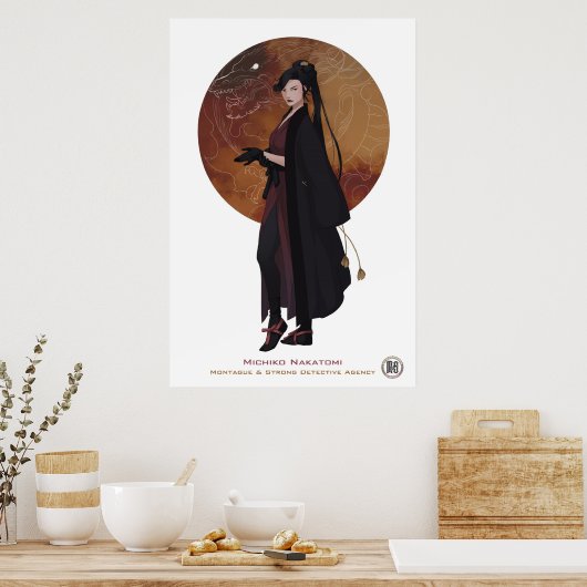 M&S Michiko Nakatomi Poster - Kunst van Mona Finde (Keuken)