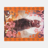 M&S Peaches - Kunst van Galen Dara - Fleece Deken (Voorkant (Horizontaal))