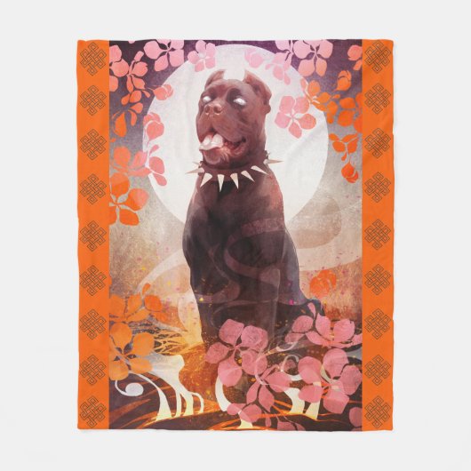 M&S Peaches - Kunst van Galen Dara - Fleece Deken (Voorkant)