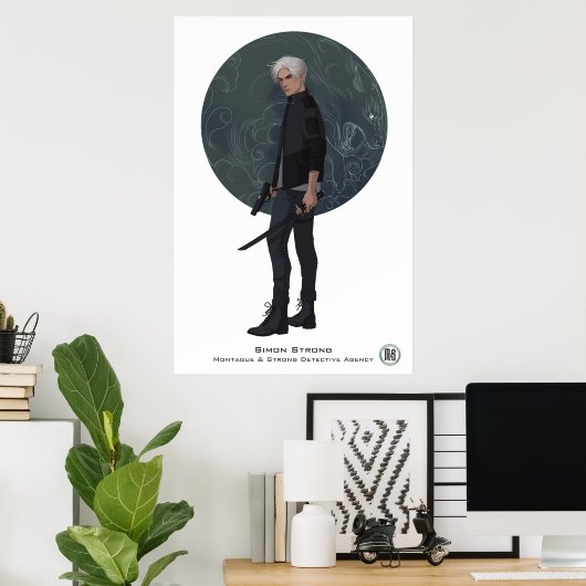 M&S Simon Strong Poster - Kunst van Mona Finden (Thuiskantoor)