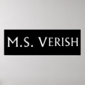 M.S. Verish Banner Poster (Voorkant)