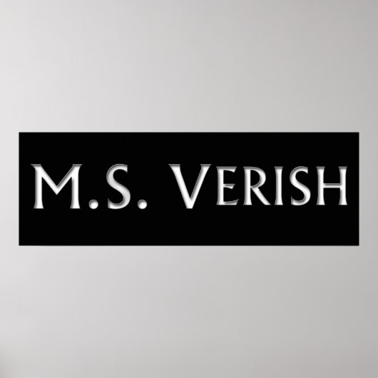 M.S. Verish Banner Poster (Voorkant)