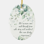 M. Sanger's Quote Woman's Recht op autonomie Keramisch Ornament (Voorkant)